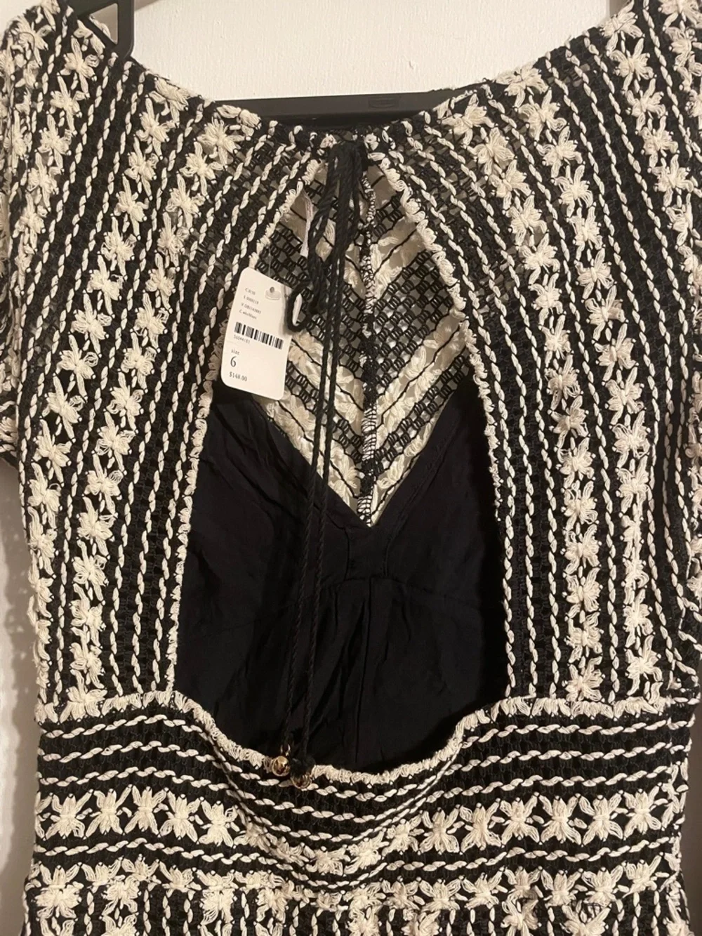 Free People Chiara Crochet Open Back Dress